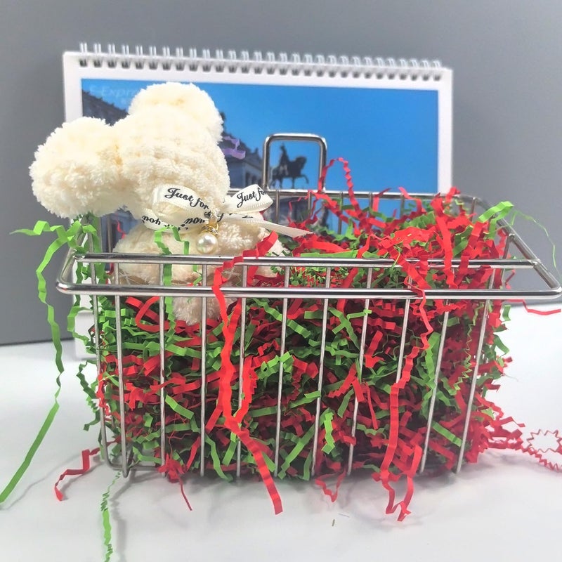 Amsthow Crinkle Cut Paper Gift Wrap Box Filler 1/2 LB Red and Green Shred Basket Raffia Grass Stuffing for Christmas Birthday Decoration Wedding - Image 3